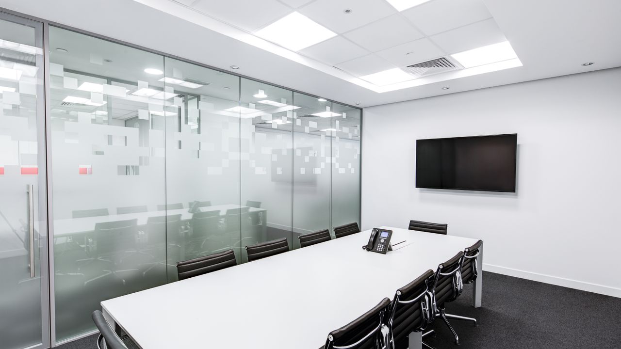 A modern meeting room secured by Stackpine